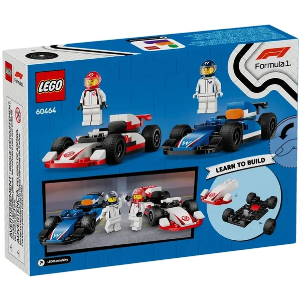 Lego - City - F1 Williams Racing & Haas F1 Race Cars - Construction Set Toys