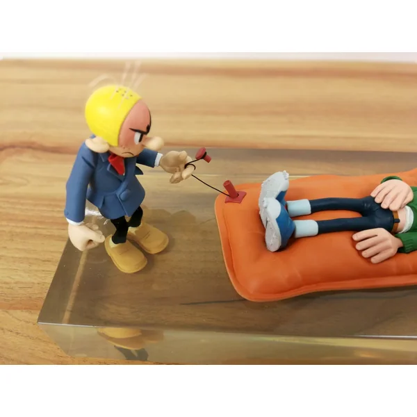 LES CASES DE FRANQUIN, GASTON LAGAFFE: GASTON ET FANTASIO, L'INONDATION - statuette résine