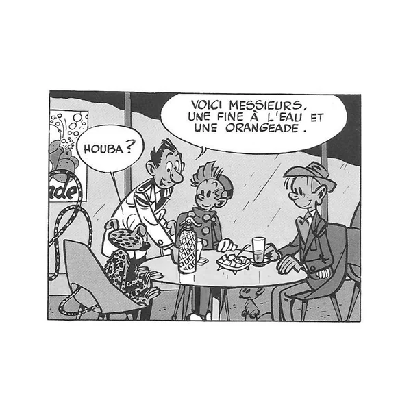 LES CASES DE FRANQUIN, SPIROU: SPIROU ET FANTASIO AU TAM TAM BAR - statuette résine 14 cm (version monochrome)