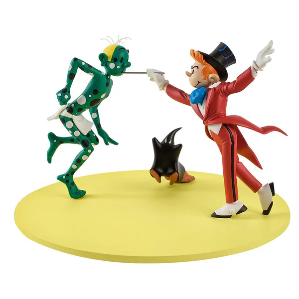 LES CASES DE FRANQUIN, SPIROU: SPIROU ET FANTASIO, CAM & LEON - statuette résine 13.5 cm (version polychrome)