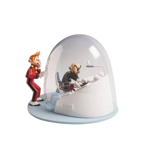 LES CASES DE FRANQUIN, SPIROU: SPIROU ET FANTASIO "LA BULLE", Z COMME ZORGLUB - statuette résine 17 cm (version polychrome)