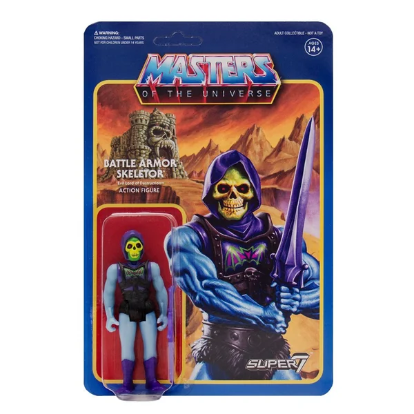 LES MAITRES DE L'UNIVERS: BATTLE ARMOR MUSCLOR, BATTLE ARMOR SKELETOR, TEELA, KOBRA KHAN, ZODAC, STRATOS - assortiment de 6 figurines articulées "ReAction"