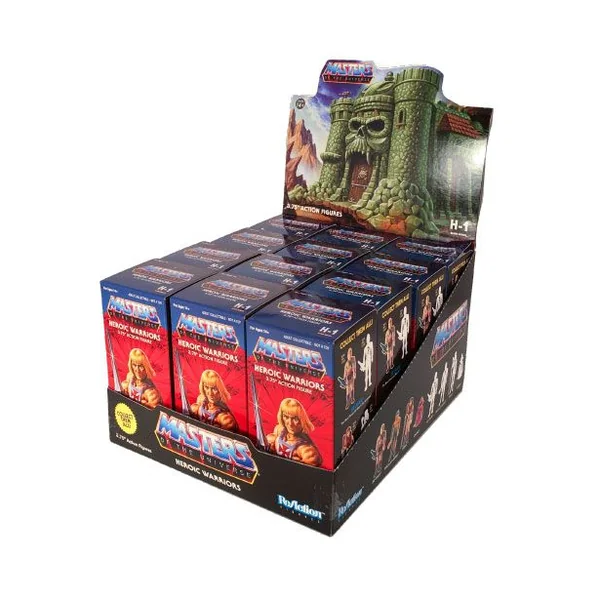 LES MAITRES DE L'UNIVERS: CASTLE GRAYSKULL - figurine articulée "ReAction" 9 cm Blind Box