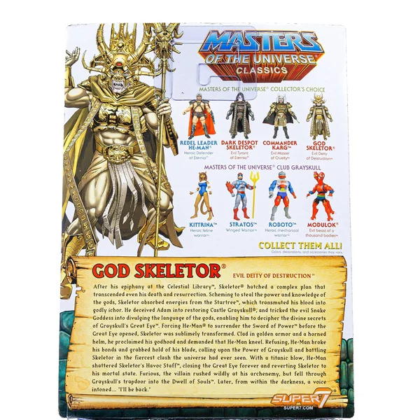 LES MAITRES DE L'UNIVERS: GOD SKELETOR (WILLIAM STOUT'S CONCEPT) - figurine articulée "Collector's Choice" 18 cm