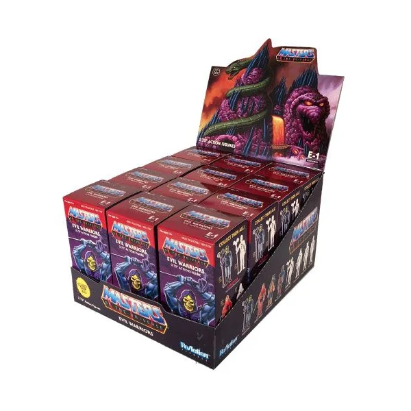 LES MAITRES DE L'UNIVERS: SNAKE MOUNTAIN - figurine articulée "ReAction" 9 cm Blind Box