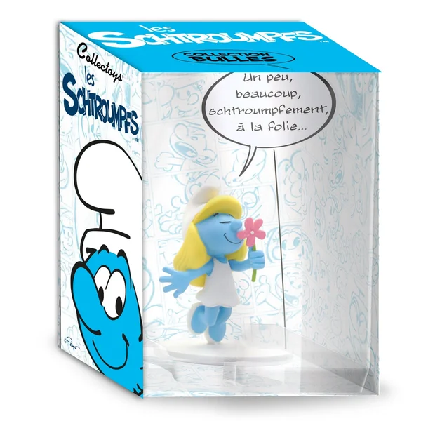 LES SCHTROUMPFS: LA SCHTROUMPFETTE "UN PEU, BEAUCOUP,..." - statuette résine 20 cm Collection BULLES