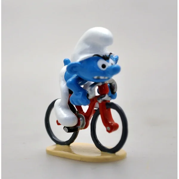 LES SCHTROUMPFS: LE SCHTROUMPF CYCLISTE, COLLECTION ORIGINE III - figurine métal