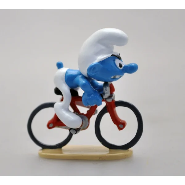 LES SCHTROUMPFS: LE SCHTROUMPF CYCLISTE, COLLECTION ORIGINE III - figurine métal