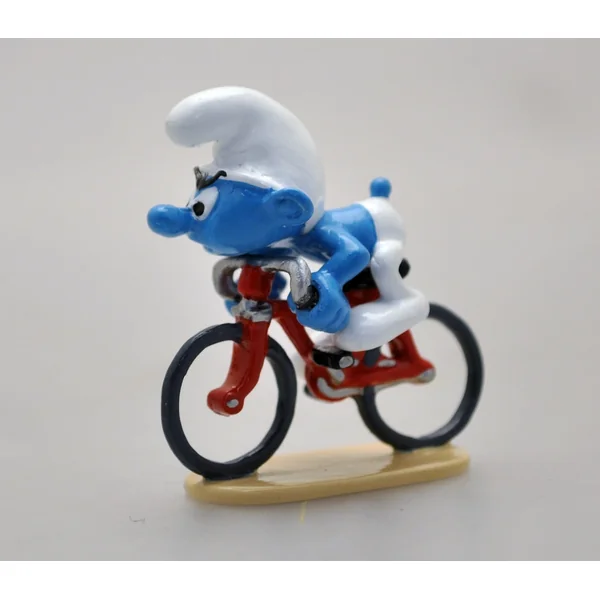 LES SCHTROUMPFS: LE SCHTROUMPF CYCLISTE, COLLECTION ORIGINE III - figurine métal
