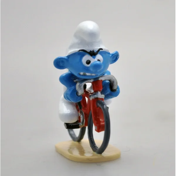 LES SCHTROUMPFS: LE SCHTROUMPF CYCLISTE, COLLECTION ORIGINE III - figurine métal
