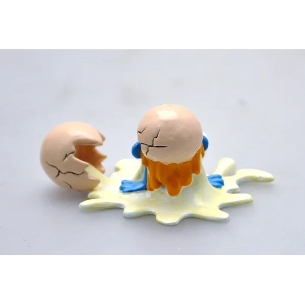 LES SCHTROUMPFS: LE SCHTROUMPF ET L'OEUF CASSE, COLLECTION ORIGINE III - figurine métal