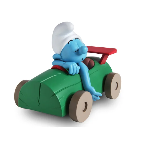 LES SCHTROUMPFS: LES SCHTROUMPFMOBILES, LE SCHTROUMPF PARESSEUX - véhicule en résine 11 cm