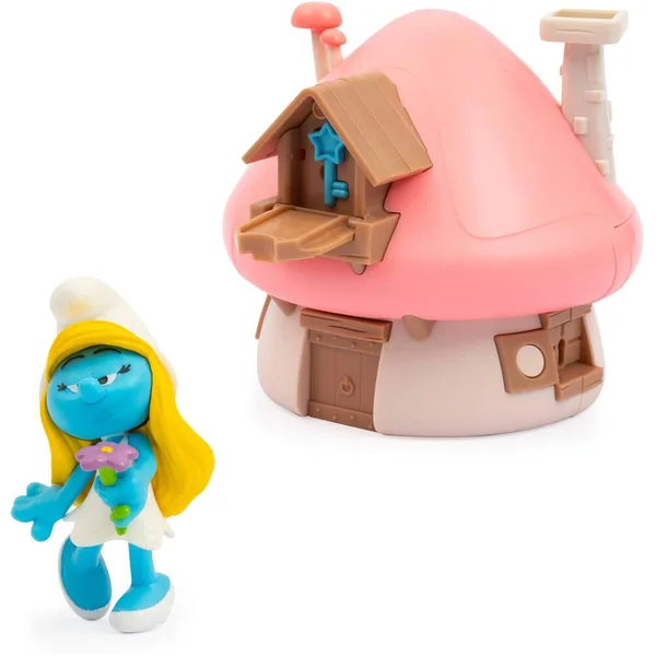 LES SCHTROUMPFS - MAISON MAGIQUE AVEC CLE 1 FIGURINE ET DES ACCESSOIRES - SCHTROUMPFETTE