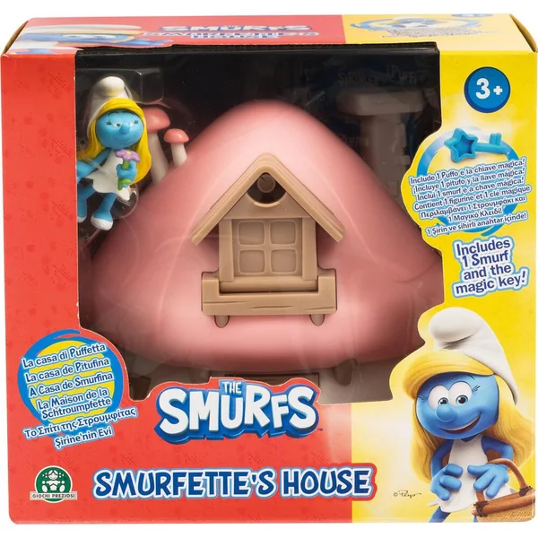 LES SCHTROUMPFS - MAISON MAGIQUE AVEC CLE 1 FIGURINE ET DES ACCESSOIRES - SCHTROUMPFETTE