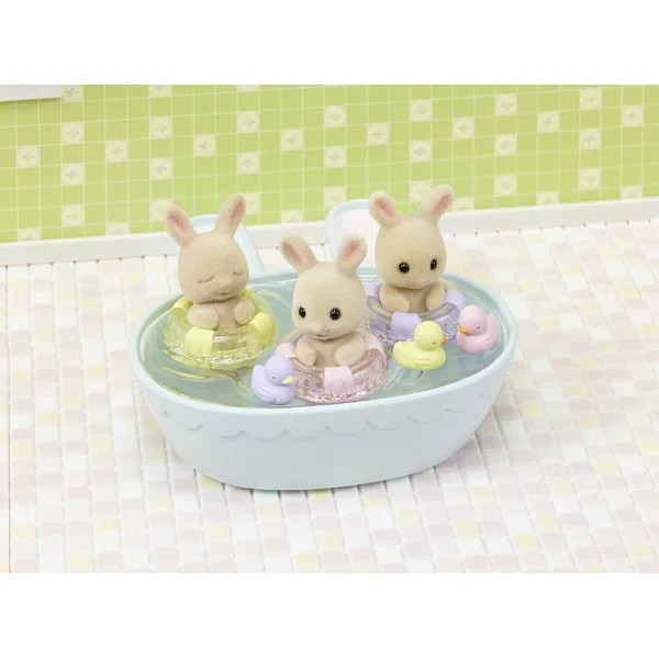 LES TRIPLES LAPIN CREME ET ACCESSOIRES DE BAIN - SYLVANIAN 2838