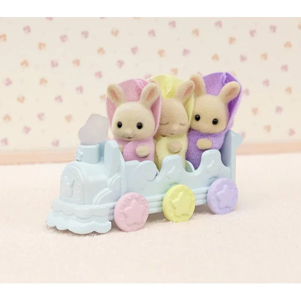 LES TRIPLES LAPIN CREME ET ACCESSOIRES DE BAIN - SYLVANIAN 2838