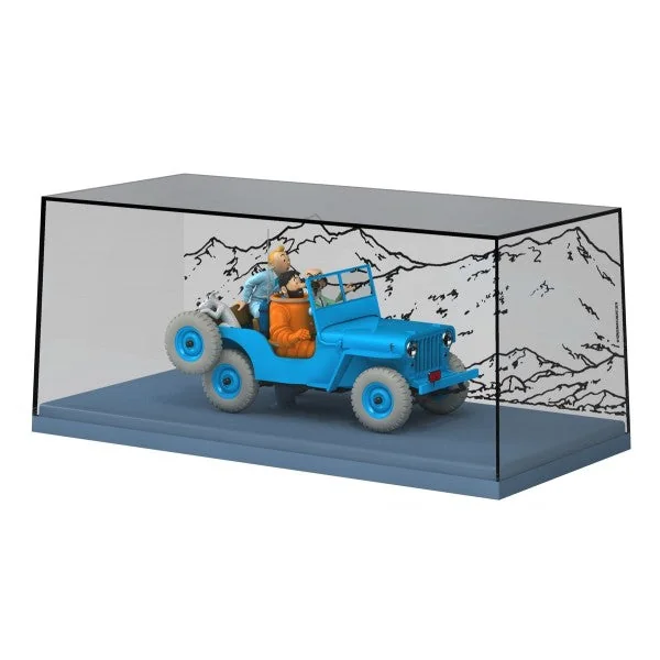 LES VOITURES DE TINTIN: LA JEEP BLEUE "OBJECTIF LUNE", 04 - véhicule au 1/24