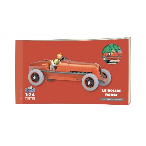 LES VOITURES DE TINTIN: LE BOLIDE ROUGE "LES CIGARES DU PHARAON", 01 - véhicule au 1/24