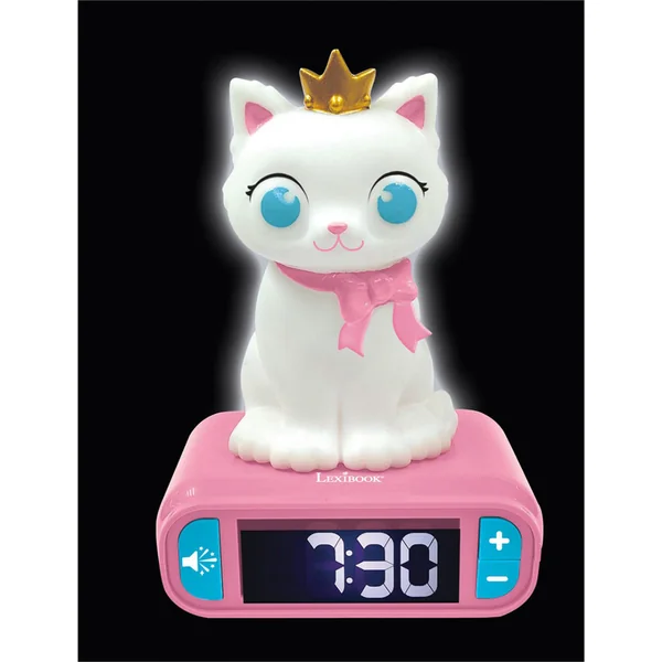 Lexibook Réveil avec veilleuse 3D Chaton