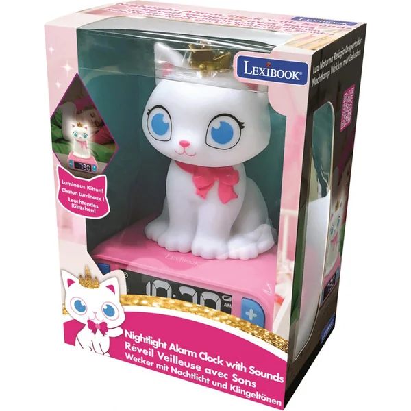 Lexibook Réveil avec veilleuse 3D Chaton