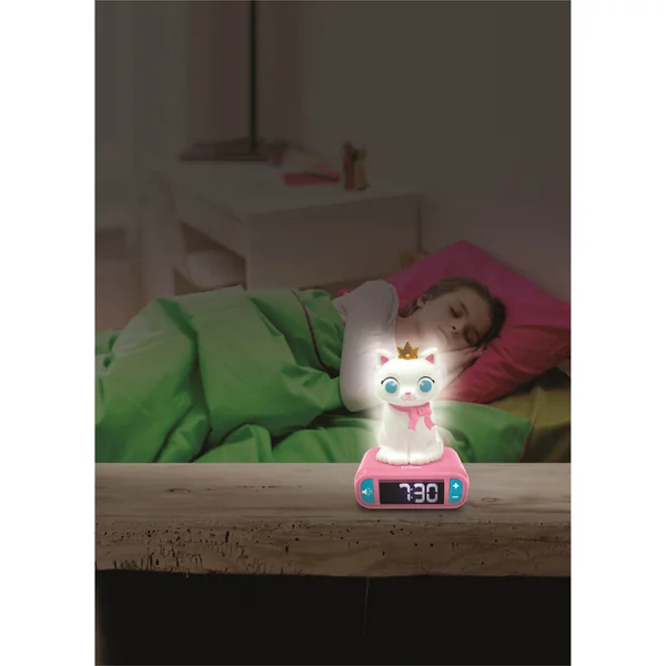 Lexibook Réveil avec veilleuse 3D Chaton
