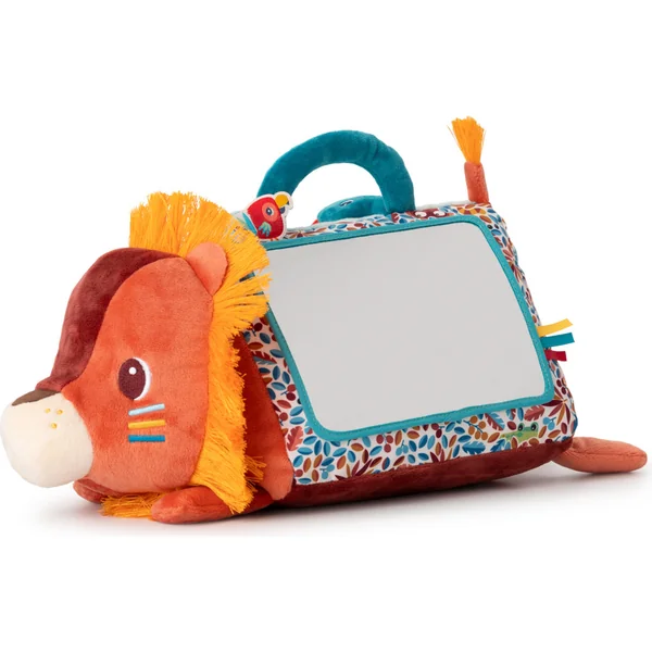 Lilliputiens - jouet en tissu avec activités et miroir - lion Jack