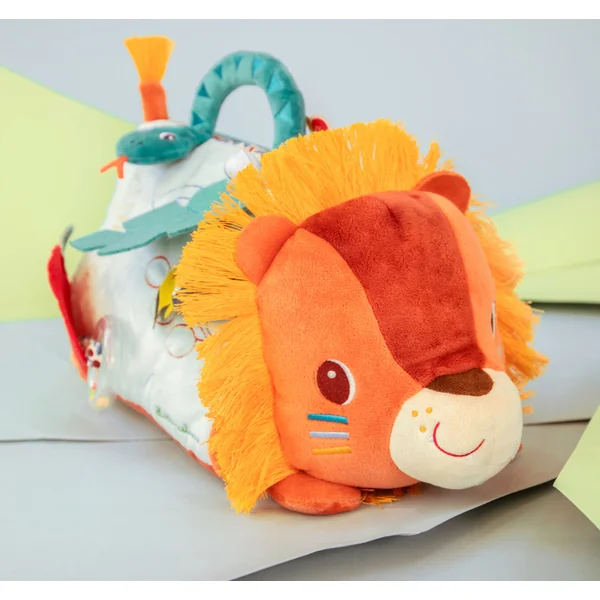 Lilliputiens - jouet en tissu avec activités et miroir - lion Jack