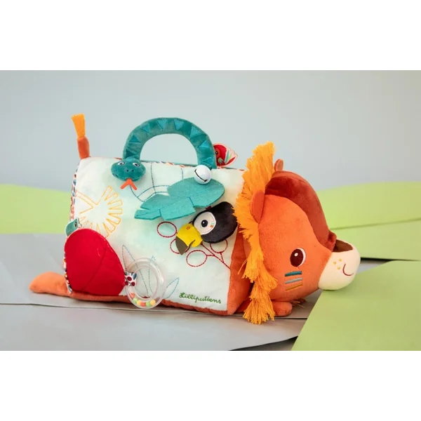 Lilliputiens - jouet en tissu avec activités et miroir - lion Jack