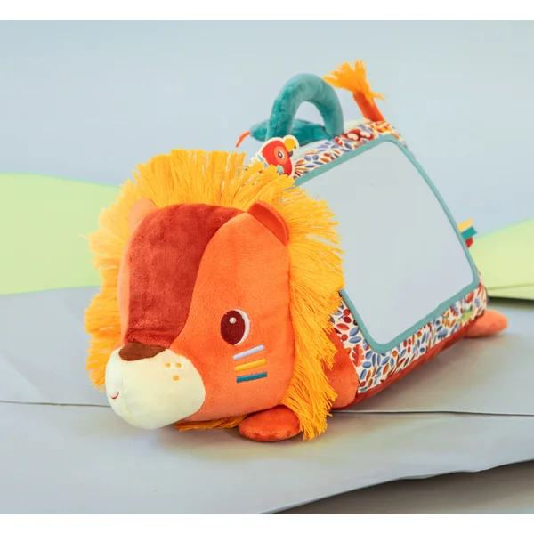 Lilliputiens - jouet en tissu avec activités et miroir - lion Jack