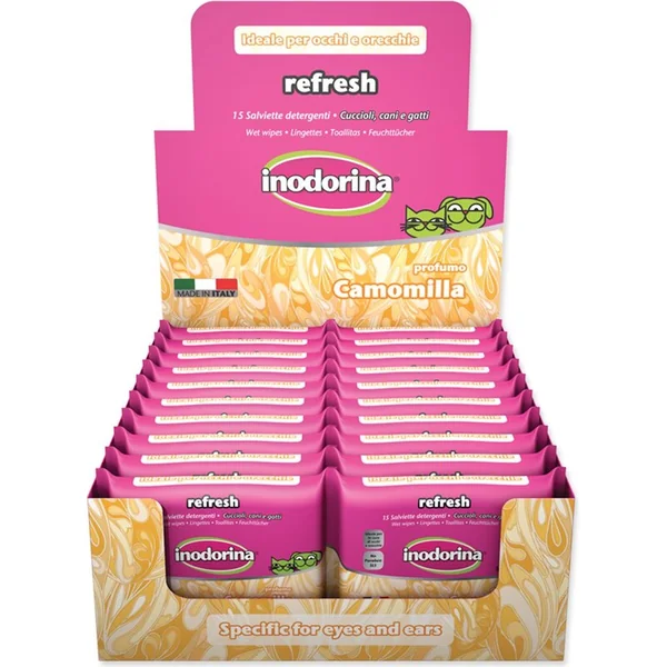 Lingettes Inodorina pour les yeux et les oreilles Camomille 15pcs