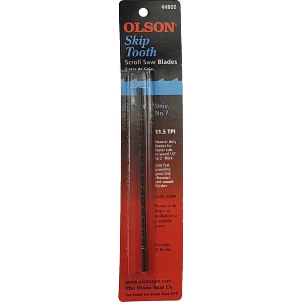 Liste Olson pour scie à chantourner 1.14x0.43x127mm dent de loup 11.5TPI (12pcs)