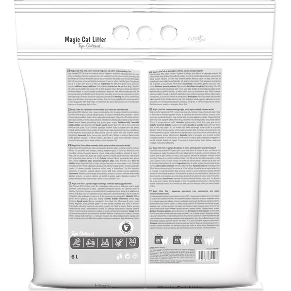 Litière Magique Tofu Charbon de bois 6l