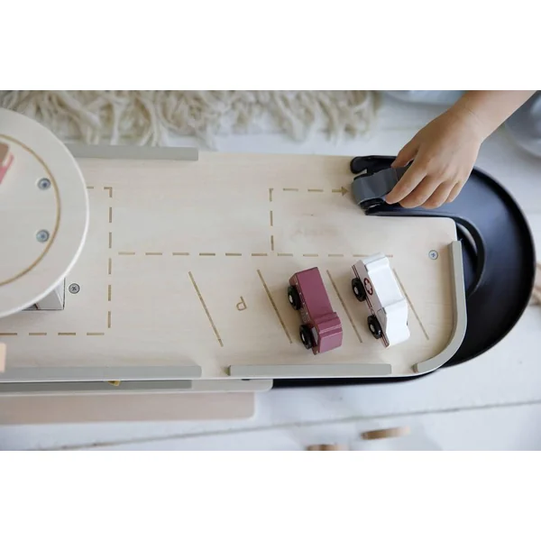 LITTLE DUTCH - CIRCUIT TRAIN EN BOIS - GARAGE