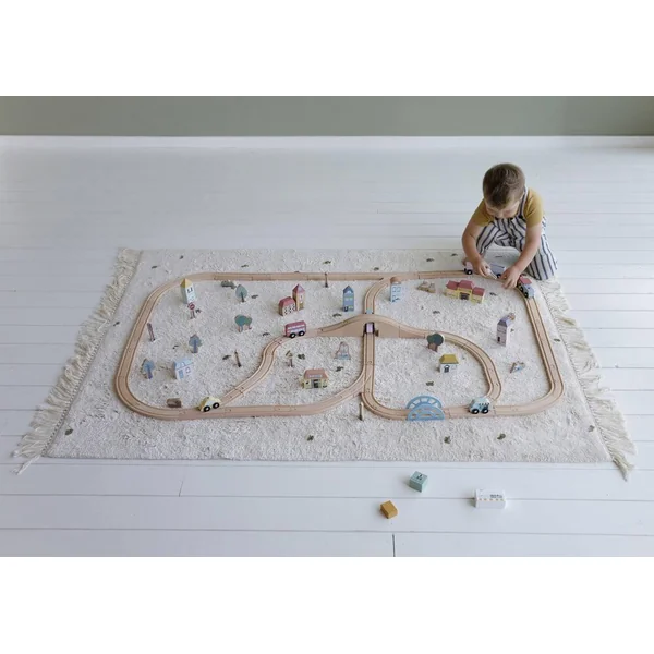 LITTLE DUTCH - CIRCUIT TRAIN EN BOIS XL - PURE