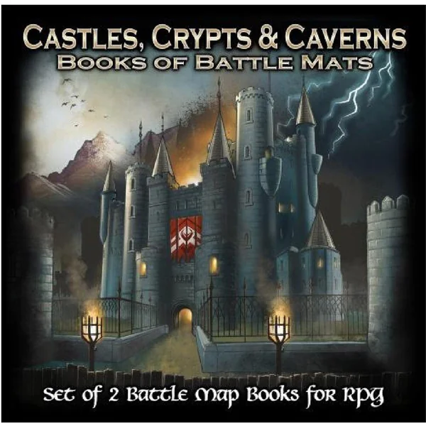 LIVRE PLATEAU DE JEU : PACK DE 2 LIVRES - CASTLES, CRYPTS & CAVERNS