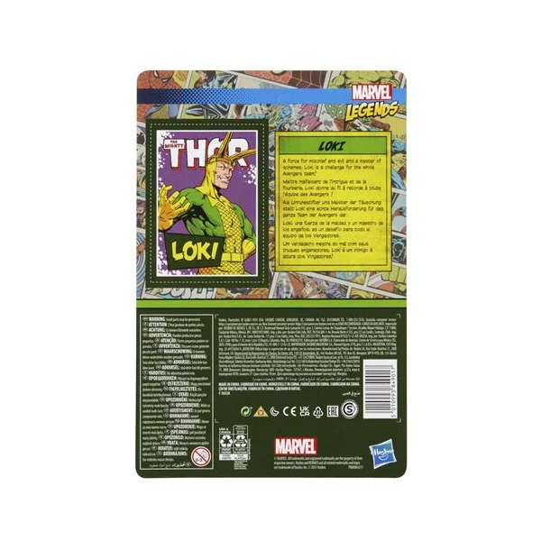 Loki figurine Marvel Legends Retro Collection Series Hasbro 10 cm