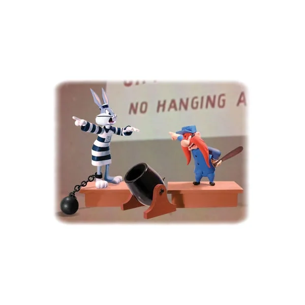 LOONEY TUNES: BUGS BUNNY & YOSEMITE SAM "BIG HOUSE BUNNY" - assortiment de 2 figurines pvc