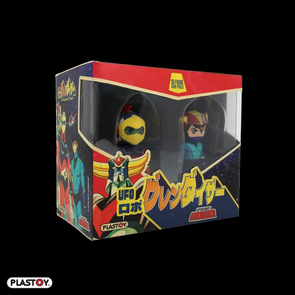 Lot de 2 figurines Goldorak Actarus & Alcor / Duke Fleed & Koji Kabuto Plastoy 2025 (70230)