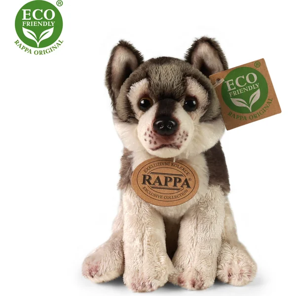 Loup en peluche assis 15 cm ECO-FRIENDLY