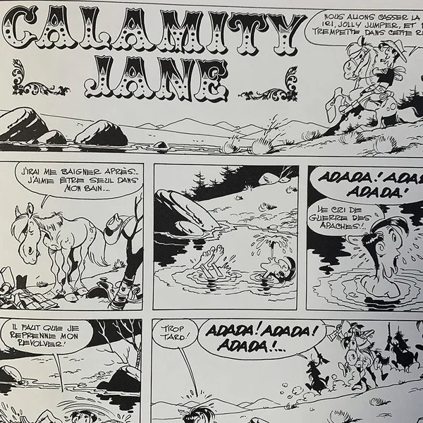 LUCKY LUKE EN NOIR & BLANC VOL. 8: Calamity Jane - tirage luxe 25 x 35 cm (Editions Black & White)