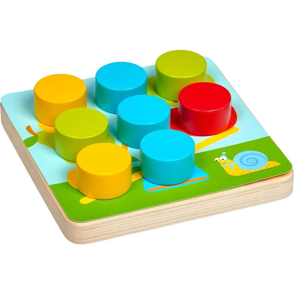 Lucy & Leo 220 Mosaïque colorée - jeu en bois avec de grands chevilles et modèles