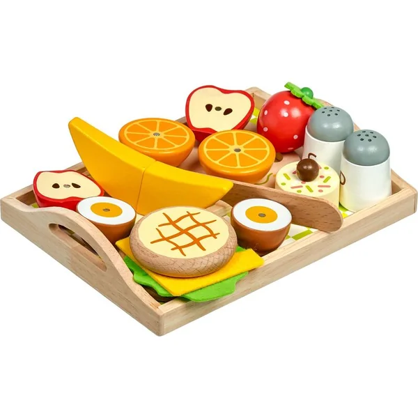 Lucy & Leo 222 Petit déjeuner sur plateau - ensemble de jeu en bois avec aimants