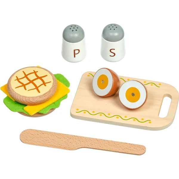 Lucy & Leo 222 Petit déjeuner sur plateau - ensemble de jeu en bois avec aimants