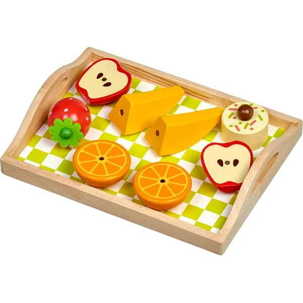 Lucy & Leo 222 Petit déjeuner sur plateau - ensemble de jeu en bois avec aimants