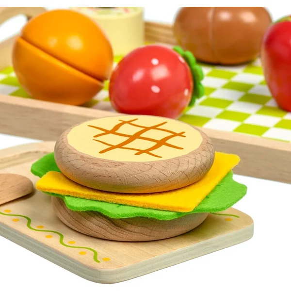 Lucy & Leo 222 Petit déjeuner sur plateau - ensemble de jeu en bois avec aimants