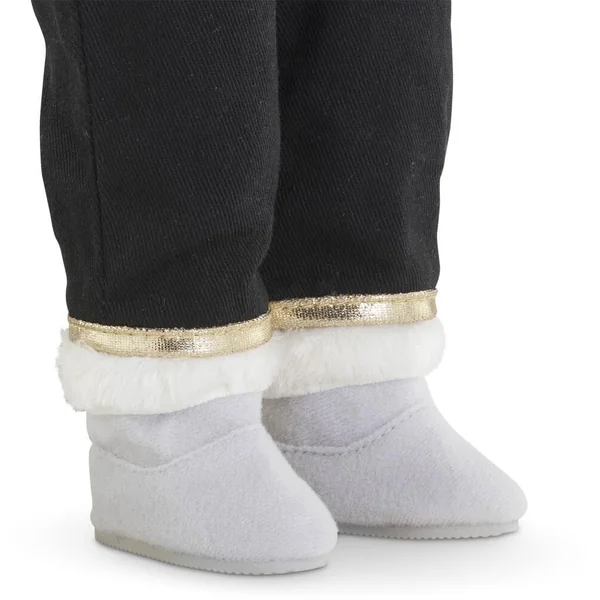 MA COROLLE - BOTTES FOURREES GRISES - CHAUSSURES POUR POUPEE - COROLLE ACCESSOIRES