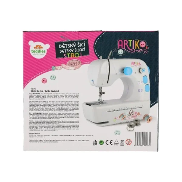 Machine à coudre plastique/métal 25cm à piles avec lumière et son