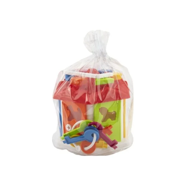 Maison d'insertion en plastique avec clés et animaux