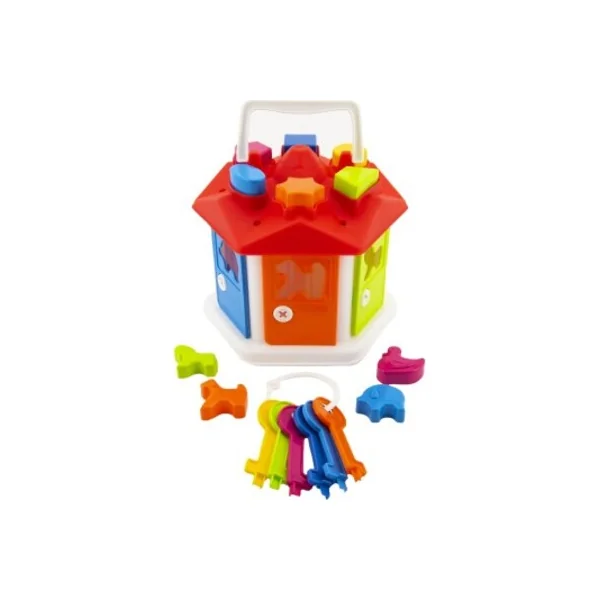 Maison d'insertion en plastique avec clés et animaux