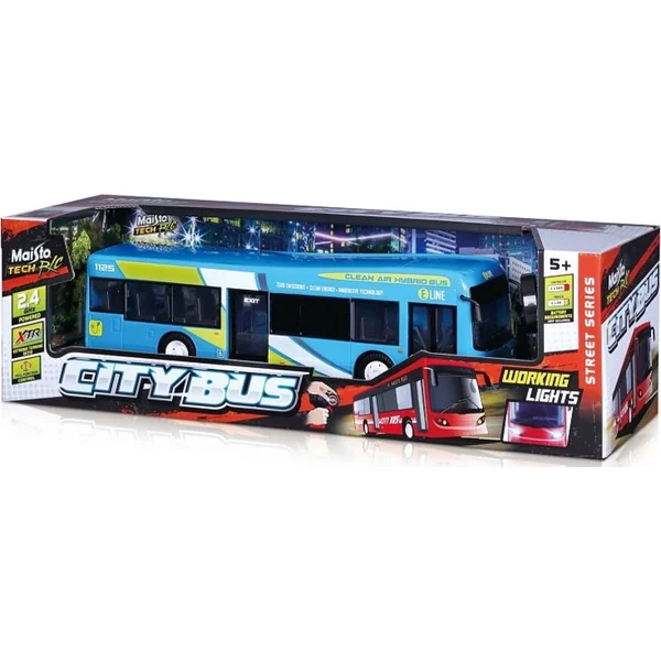 Maisto RC - Autobus - City Bus (2.4GHz), bleu